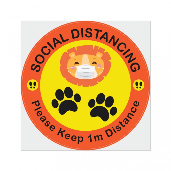 Please Keep 1M Distance - Lion 26cm Round 3pcs